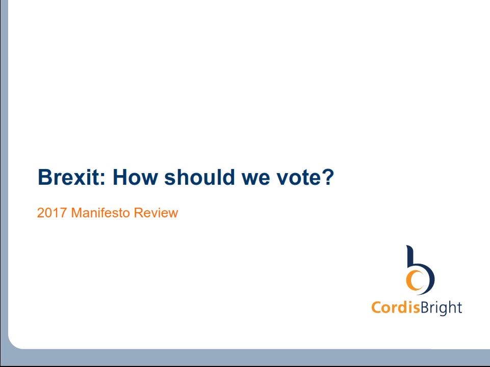 Manifesto review 2017 - Brexit