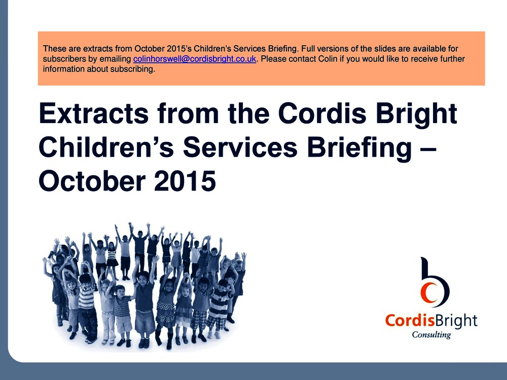 Children's Briefing: October 2015