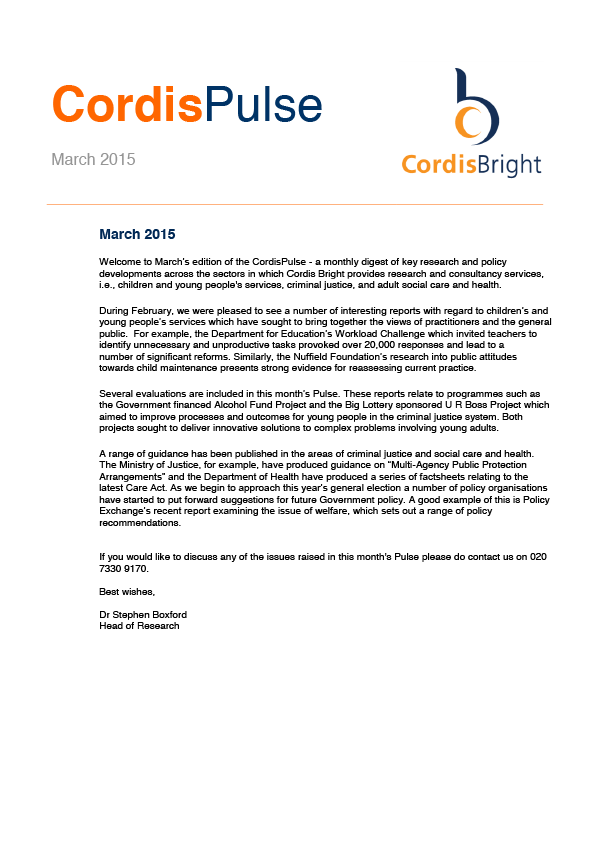 Cordis Pulse: March 2015
