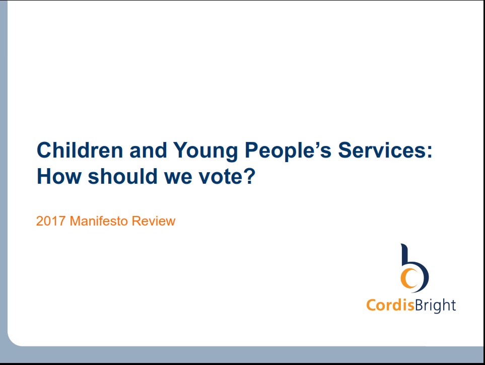 Manifesto Review 2017 - Children and young people’s services