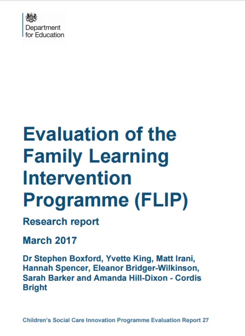 Evaluation of the Family Learning Intervention Programme