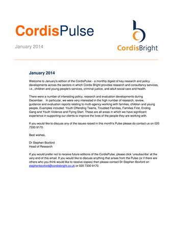Cordis Pulse: January 2014