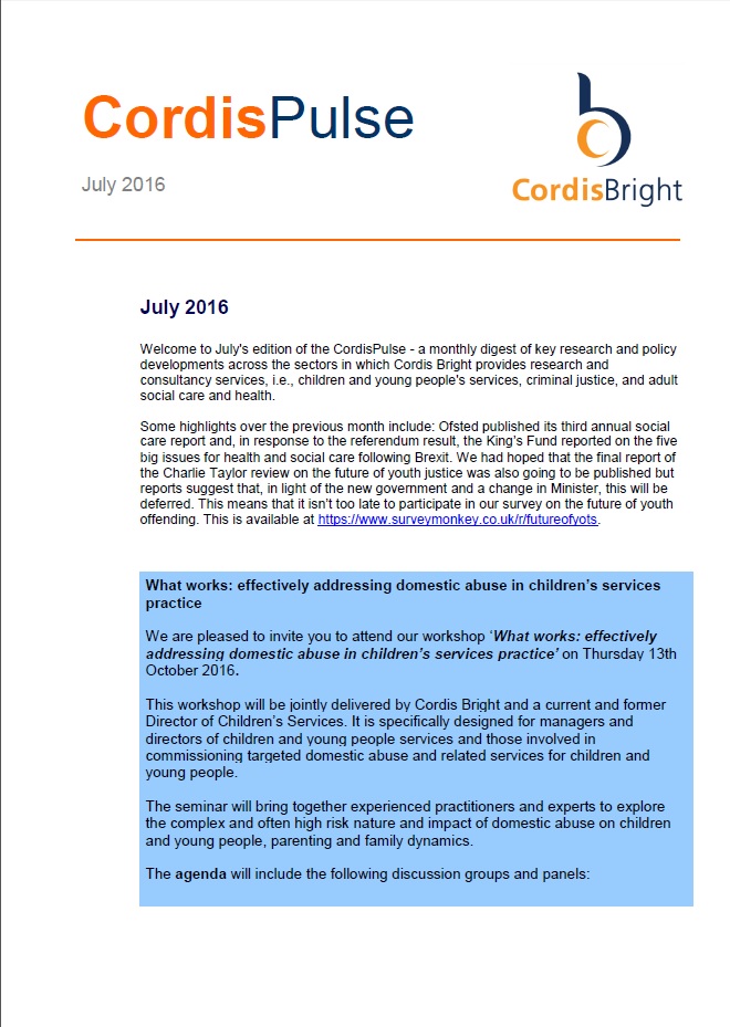 Cordis Pulse: July 2016