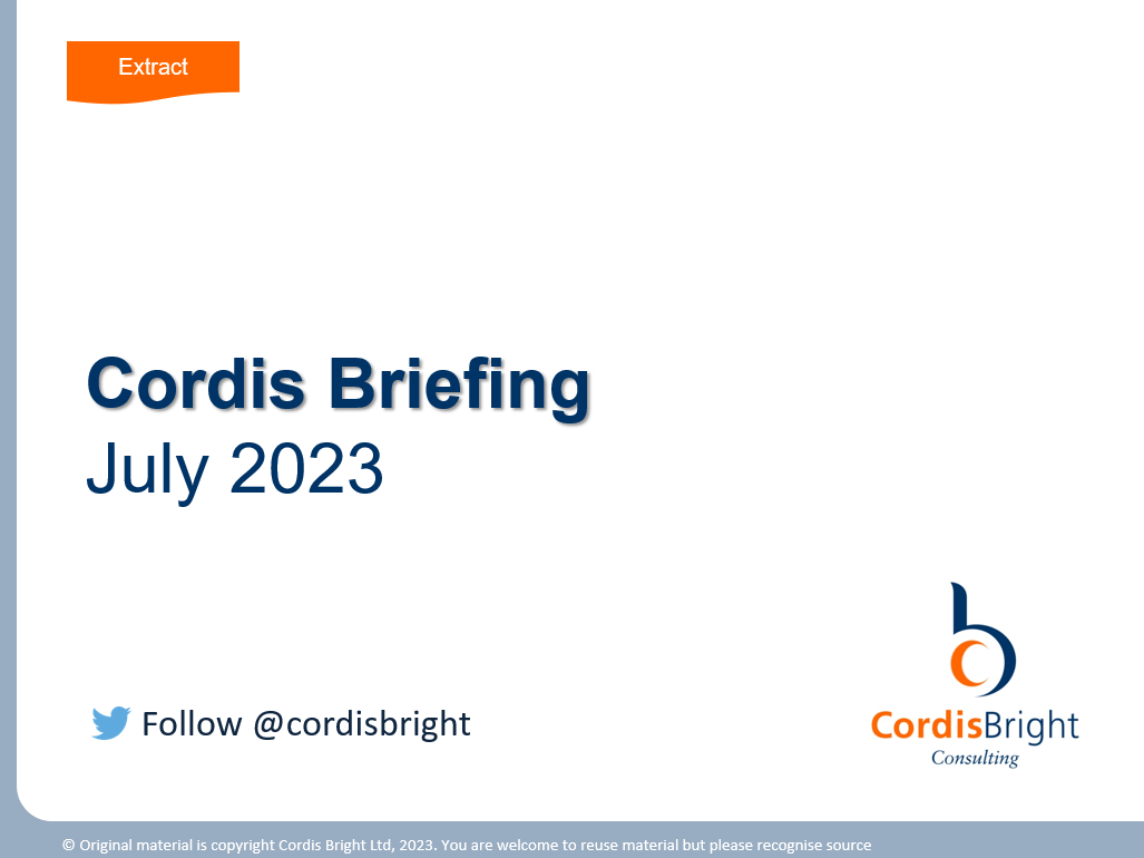 Cordis Briefing: July 2023