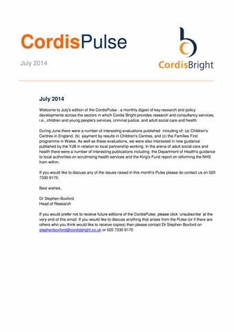 Cordis Pulse: July 2014