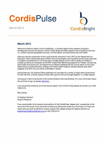 Cordis Pulse: March 2014