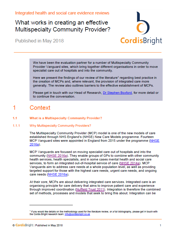 Multispecialty Community Providers