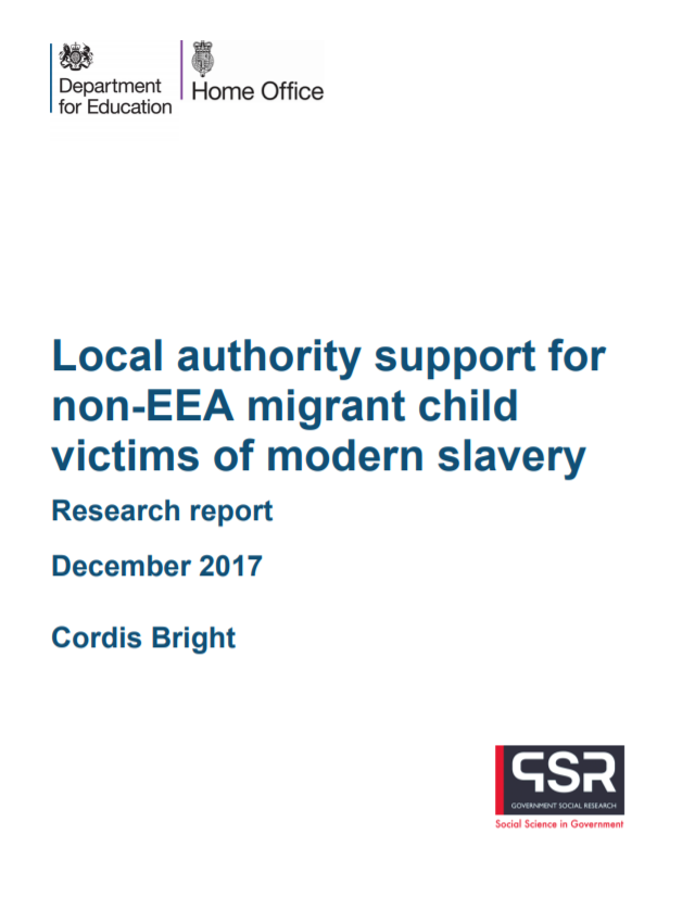 Child victims of modern slavery