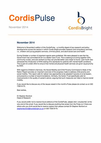 Cordis Pulse: November 2014