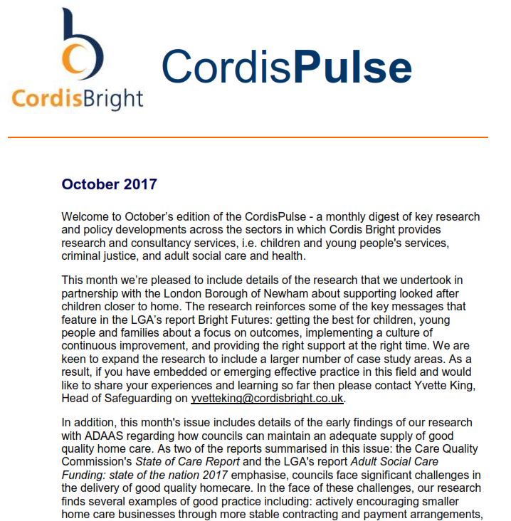 Cordis Pulse: October 2017