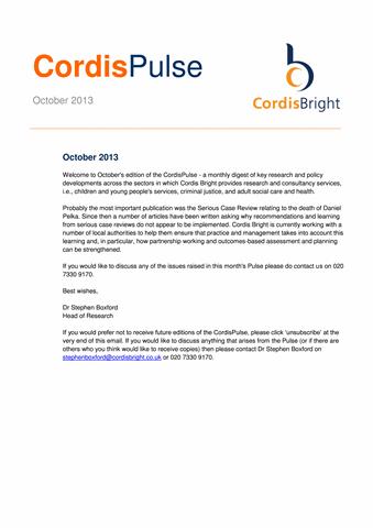 Cordis Pulse: October 2013