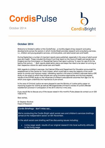 Cordis Pulse: October 2014
