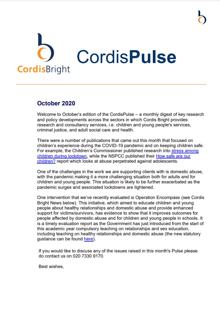 Cordis Pulse: October 2020