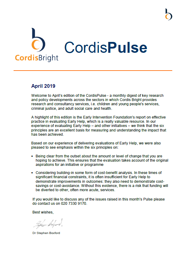 Cordis Pulse: April 2019