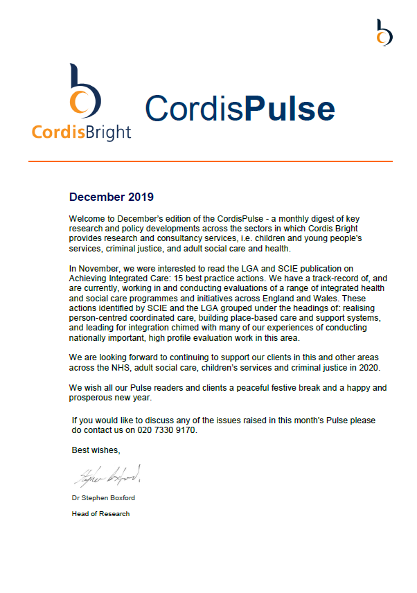 Cordis Pulse: December 2019