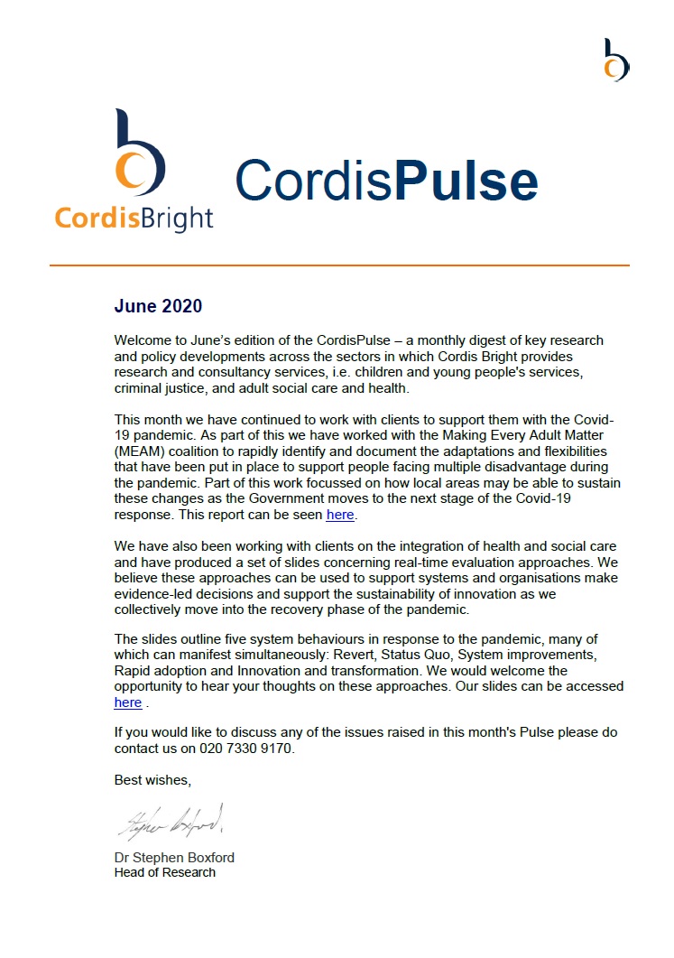 Cordis Pulse: June 2020