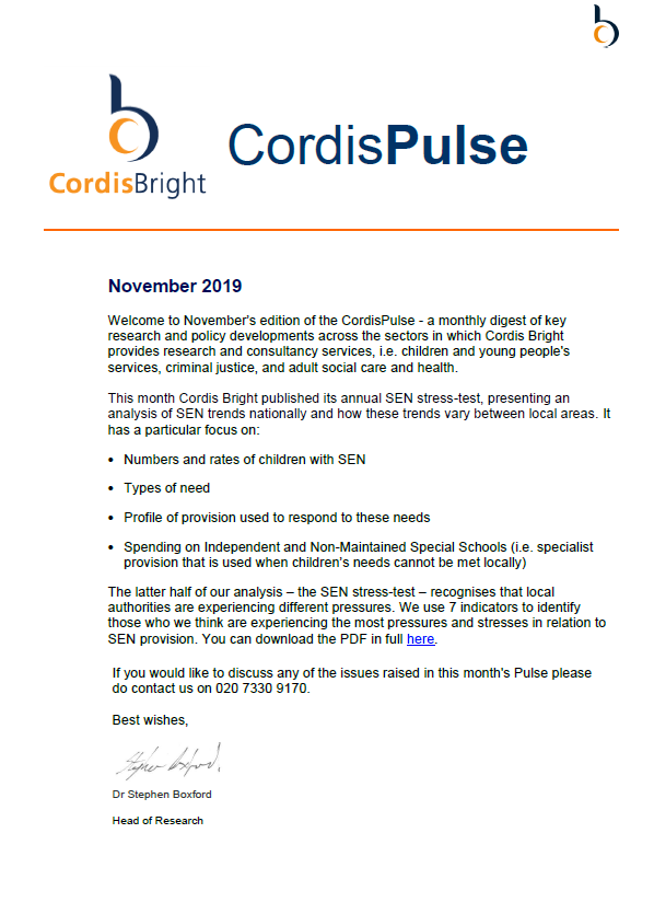 Cordis Pulse: November 2019