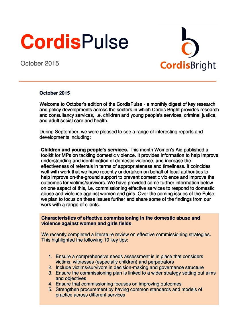 Cordis Pulse: October 2015