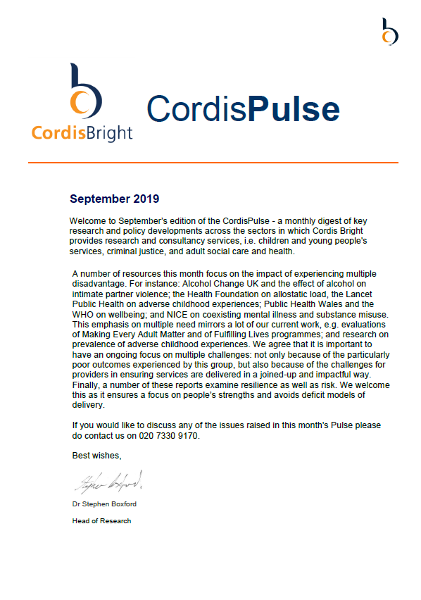Cordis Pulse: September 2019