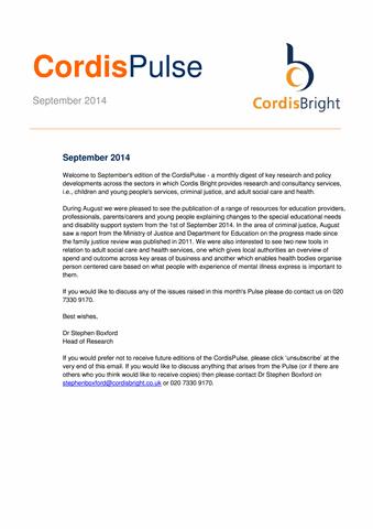 Cordis Pulse: September 2014